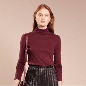 J. Crew perfect tissue turtleneck, Burgundy